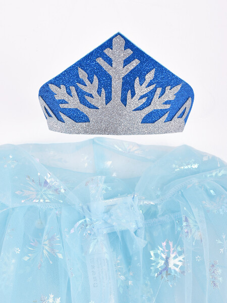 DISFRAZ CORONA Y CAPA PRINCESA CELESTE