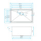 Pileta Cocina Bajo Mesada 76x45 Aqualia 000