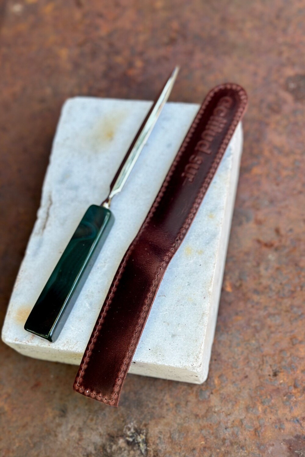 Letter Opener Verde / Chocolate