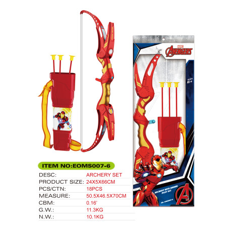 Traje con Arco y Flecha Marvel Iron Man Disney ROJO