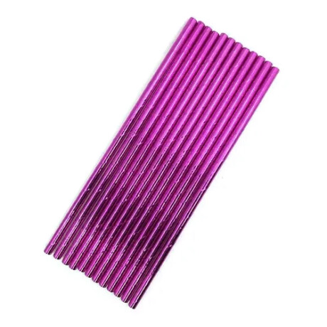 Sorbito Zig-Zag x 25 Rosado Metalico