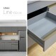 Juego de 3 Modulos De Cocina 150 cm Color Gris GAMAS DE GRIS