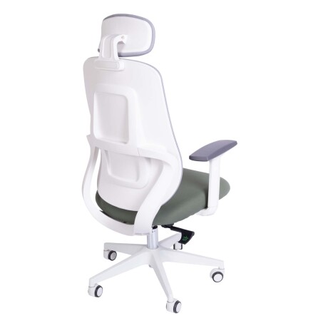 SILLA DE OFICINA MALLA BLANCO DAMASCO