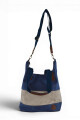 Bolso cartera lona azul
