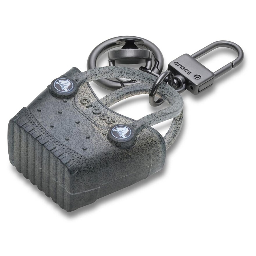 Llavero Crocs Tote Bag Charm Unisex Black Glitter