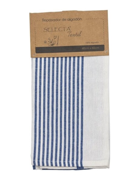 REPASADOR ALGODÓN 40x60CM BLANCO/AZUL REPASADOR ALGODÓN 40x60CM BLANCO/AZUL