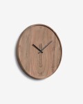 Reloj de pared hexagonal Zakie de madera maciza de acacia acabado natural Ø 30 cm