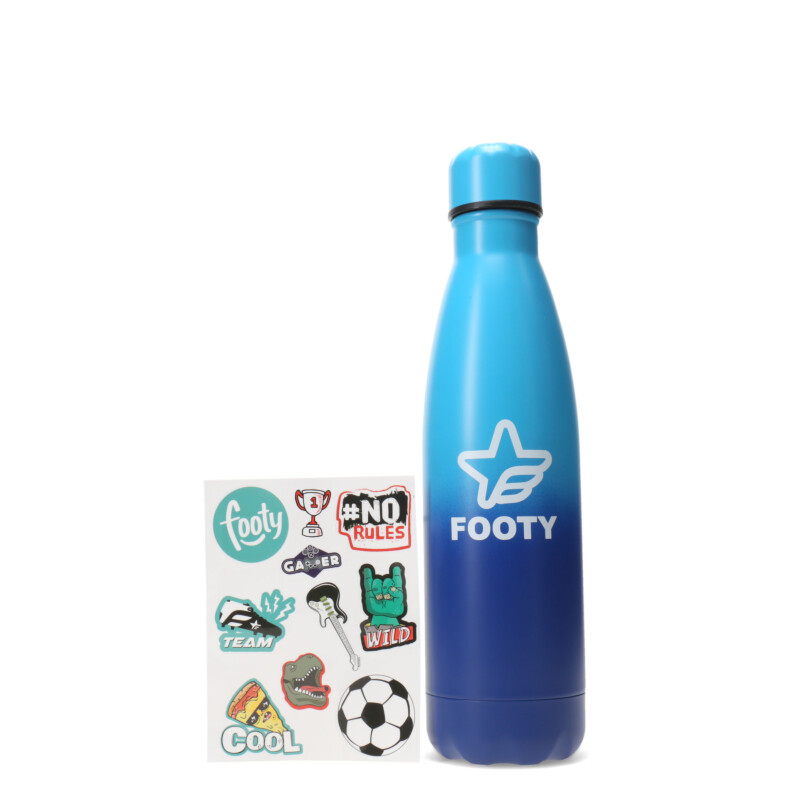 Botella Footy Termo 500ml Celeste - Azul