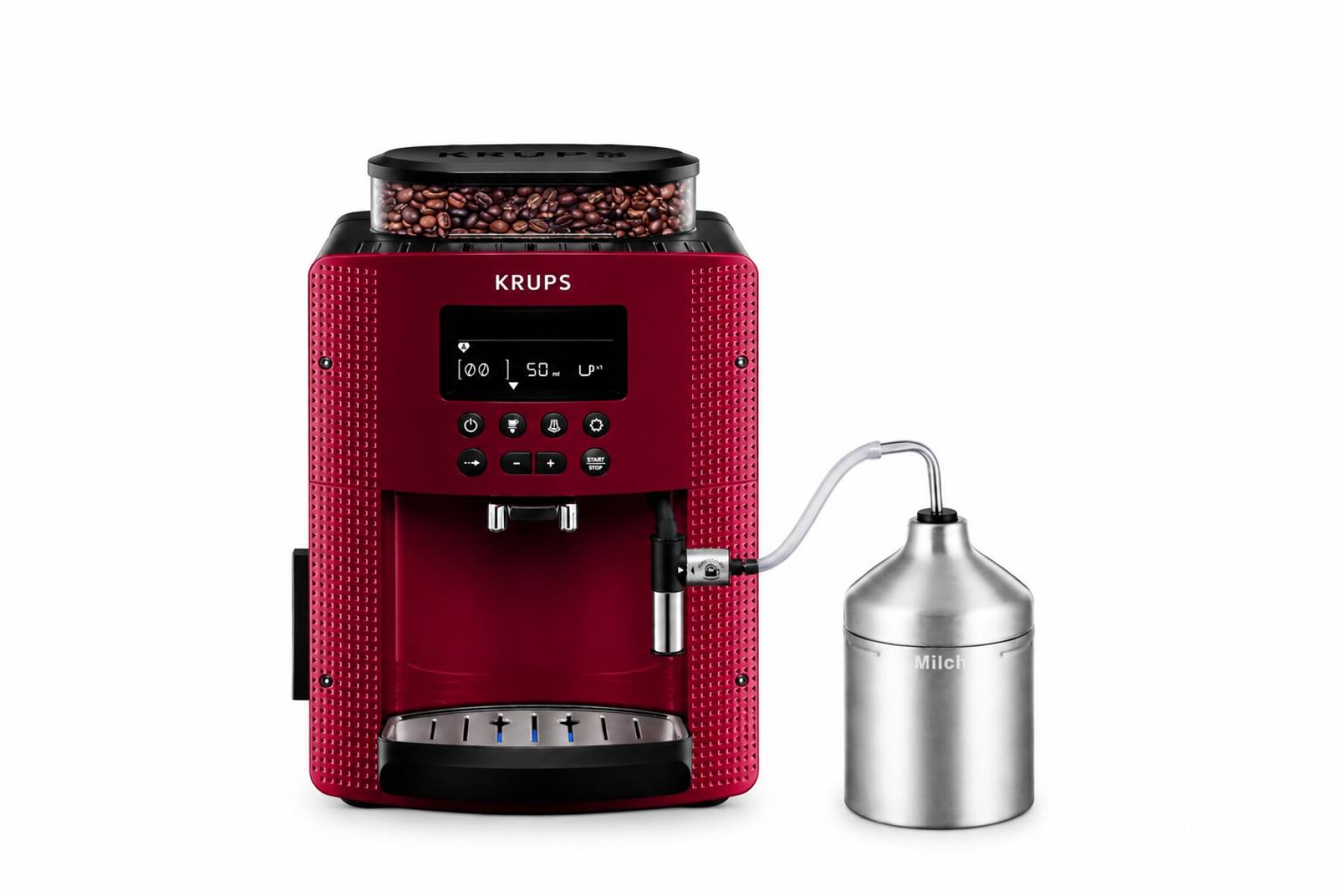 Cafetera Espresso Krups Display Essential Roja 