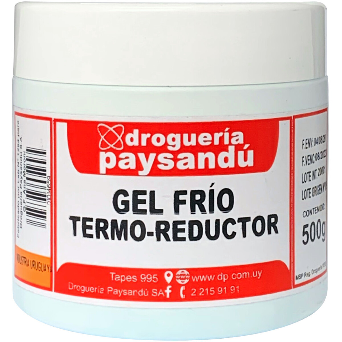 Gel Frío Termo Reductor - 500 g 