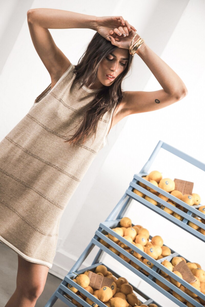Vestido NEW BLING Beige