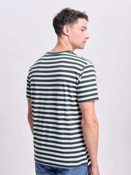 Remera rayas Verde