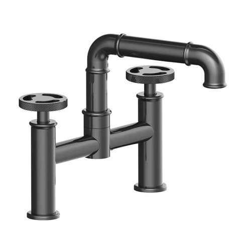 Lavatorio Bimando Industrial Negro Mate 000