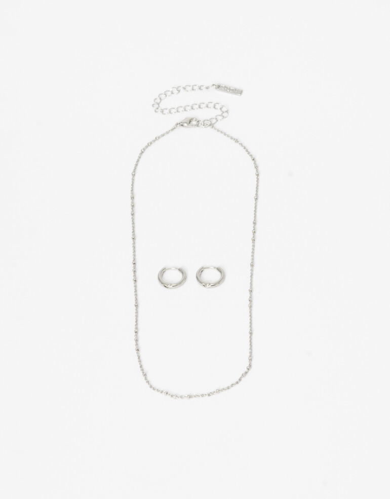 Bijouterie Set Metal Set De Bijouterie - Plateado Rodio