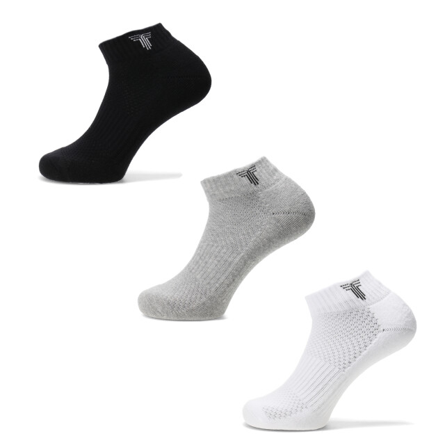 Medias Unisex Tiffosi Soquetes Negro - Blanco - Gris