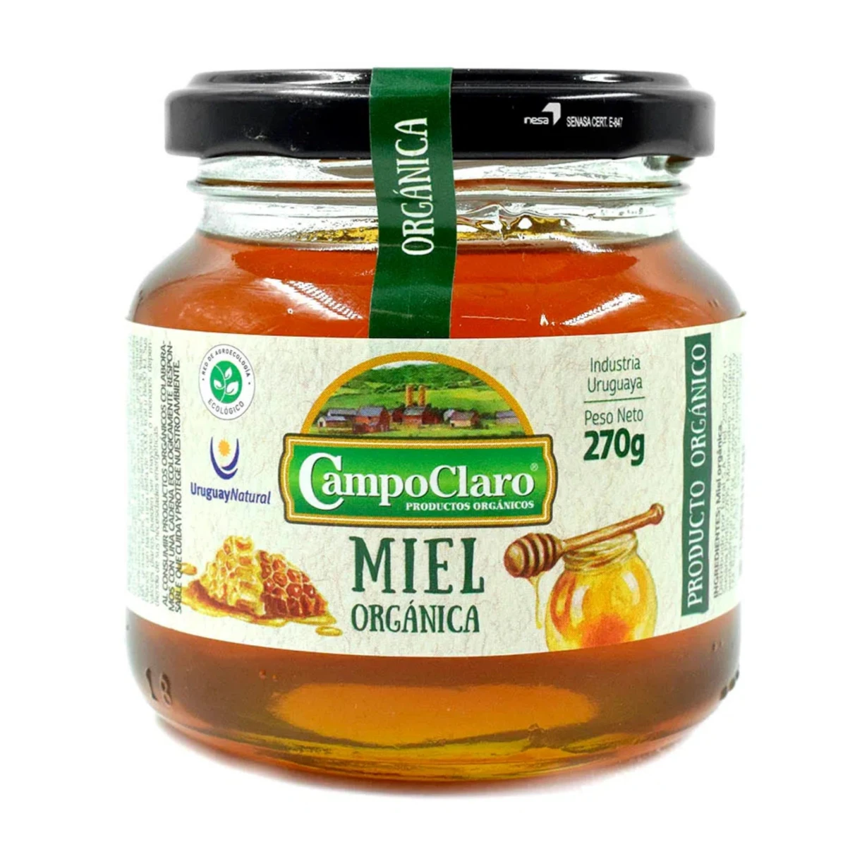 Miel orgánica 270gr Campo Claro 