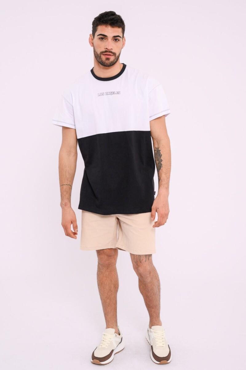 Remera oversize estampada Negro