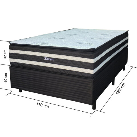 Sommier ZZZEN - 1 Plaza y Media - Espuma EPS Y Pillow Top - 110x188x72 - 180 Kg Sommier ZZZEN - 1 Plaza y Media - Espuma EPS Y Pillow Top - 110x188x72 - 180 Kg