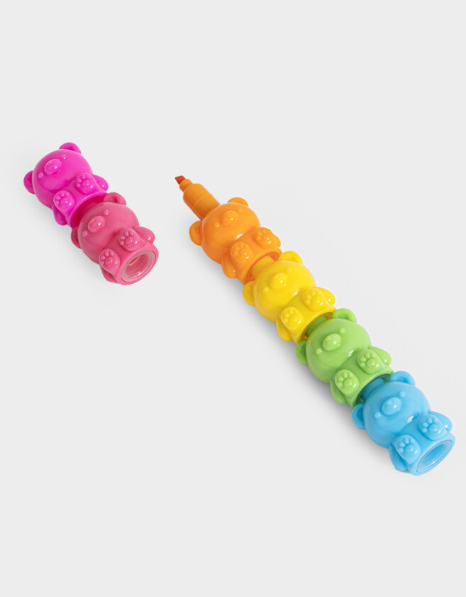 Resaltadores con Formita Set De Resaltadores Ositos - Combinacion Multicolor