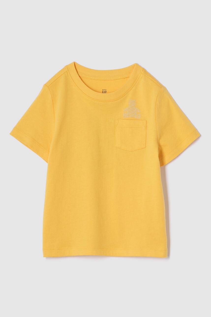 Remera Con Bolsillo Oso Brannan Toddler Niño Banana 13-0947 Tcx