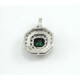 Dije Oro Blanco 18 K Con Brillantes Y Esmeralda Dije Oro Blanco 18 K Con Brillantes Y Esmeralda
