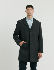 300260 SOBRETODO HARRINGTON LABEL Gris Oscuro