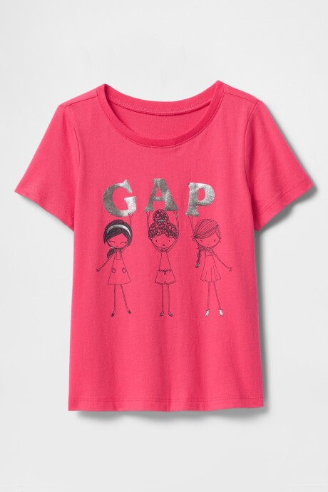 Remera Logo Gap Toddler Niña Raspberry