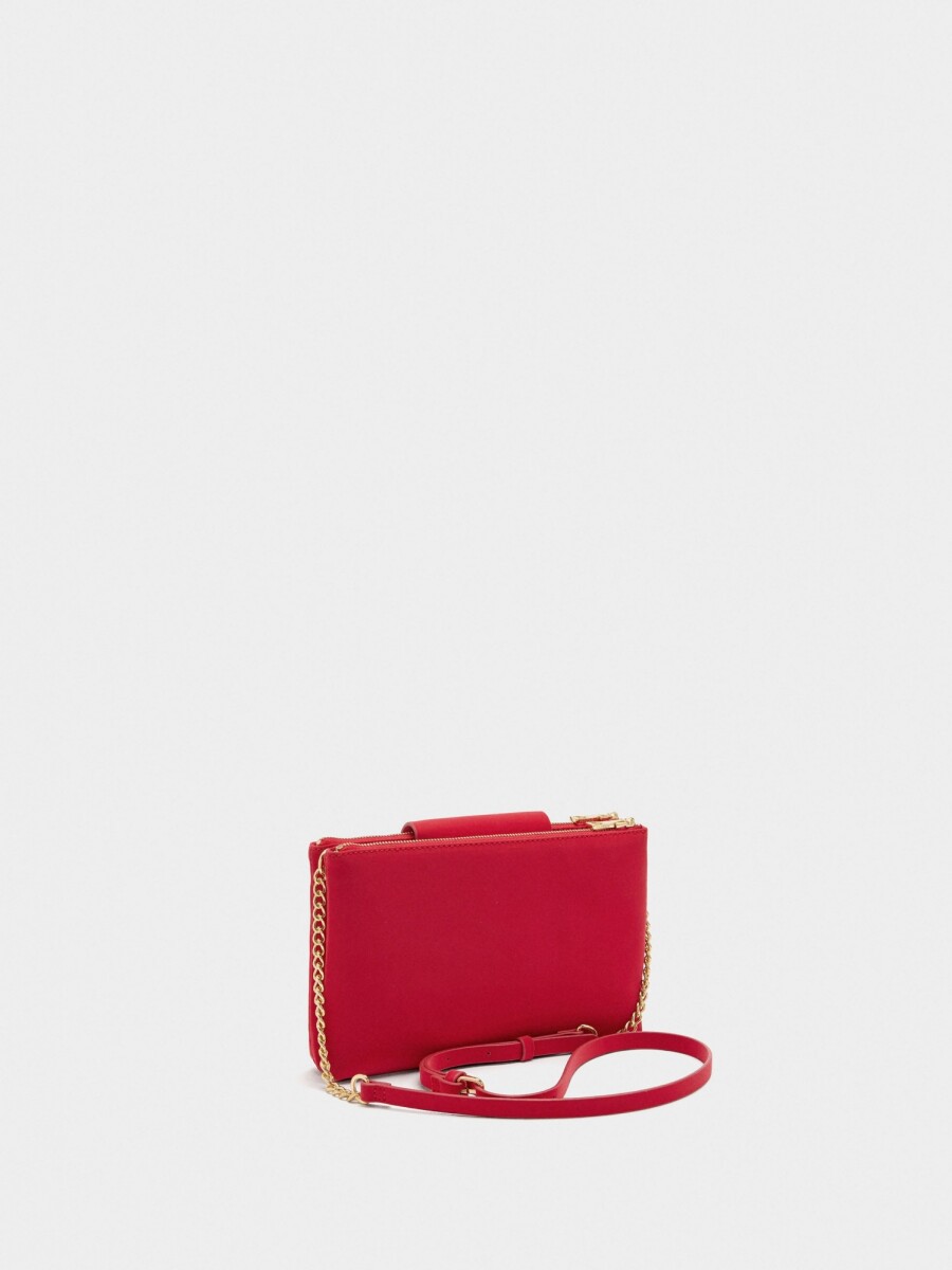 Bolso Bandolera De Textura Suave rojo