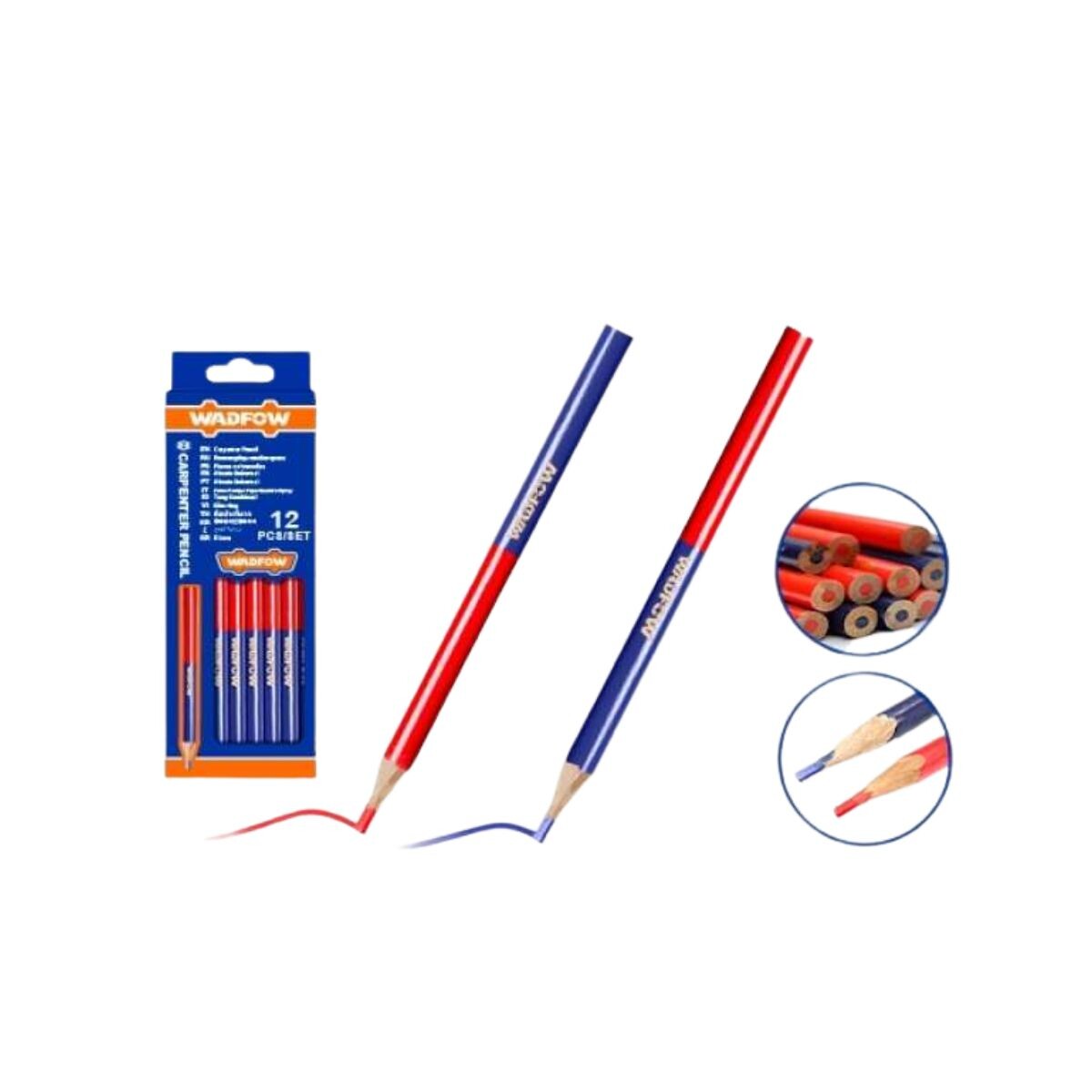Lapiz Carpintero Azul Y Rojo Wadfow 