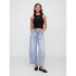 V-SL RIB 2X2 LOGO CROP TANK BLACK