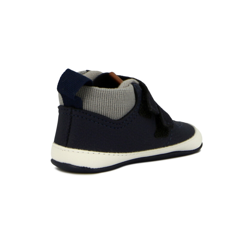 Molekinho Bota Casual C/velcro Marino-gris