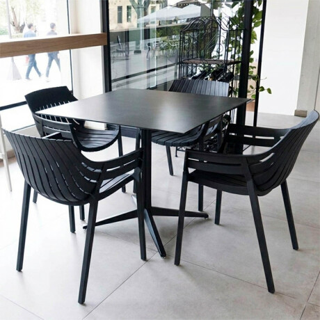 Silla Sillón Hilton Interior Exterior UV 150k Elegante Negro