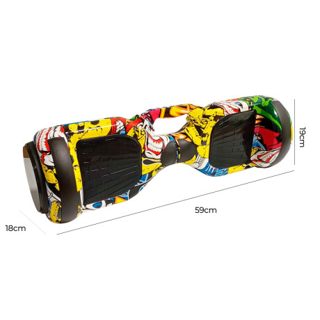 Skate Hoverboard Eléctrico 6.5 Bluetooth Luces Led N1 Grafiti