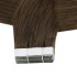 Extensiones Adhesivas Cabello Pelo Natural 20ud 60cm Largo Color Variante Castaño