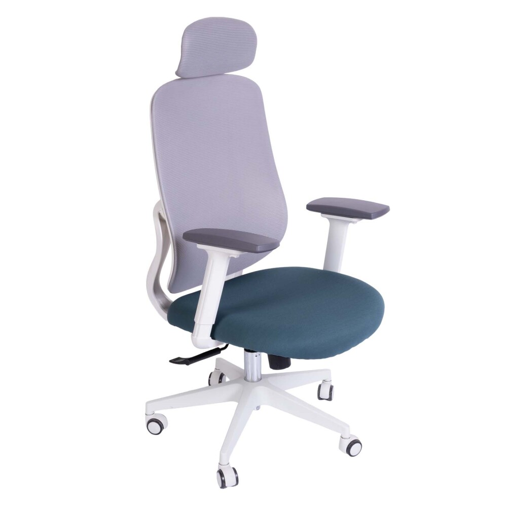 SILLA DE OFICINA MALLA BLANCO DAMASCO