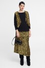 FALDA MIDI DE LENTEJUELA Oro