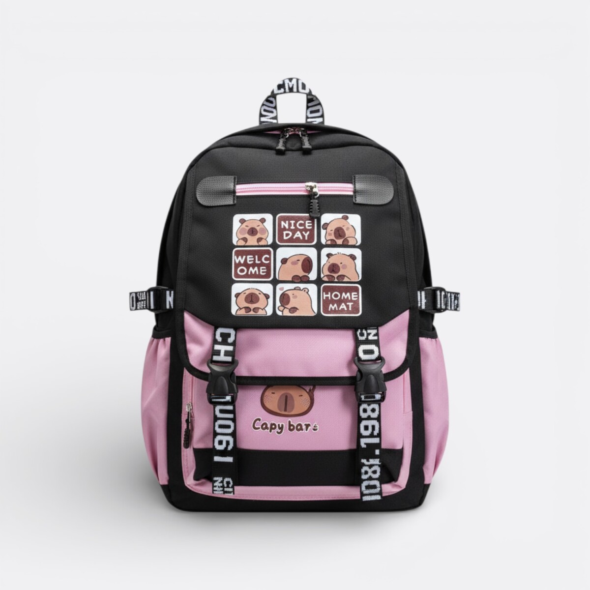 Mochila Escolar Capibara - Rosa Modelo 1 