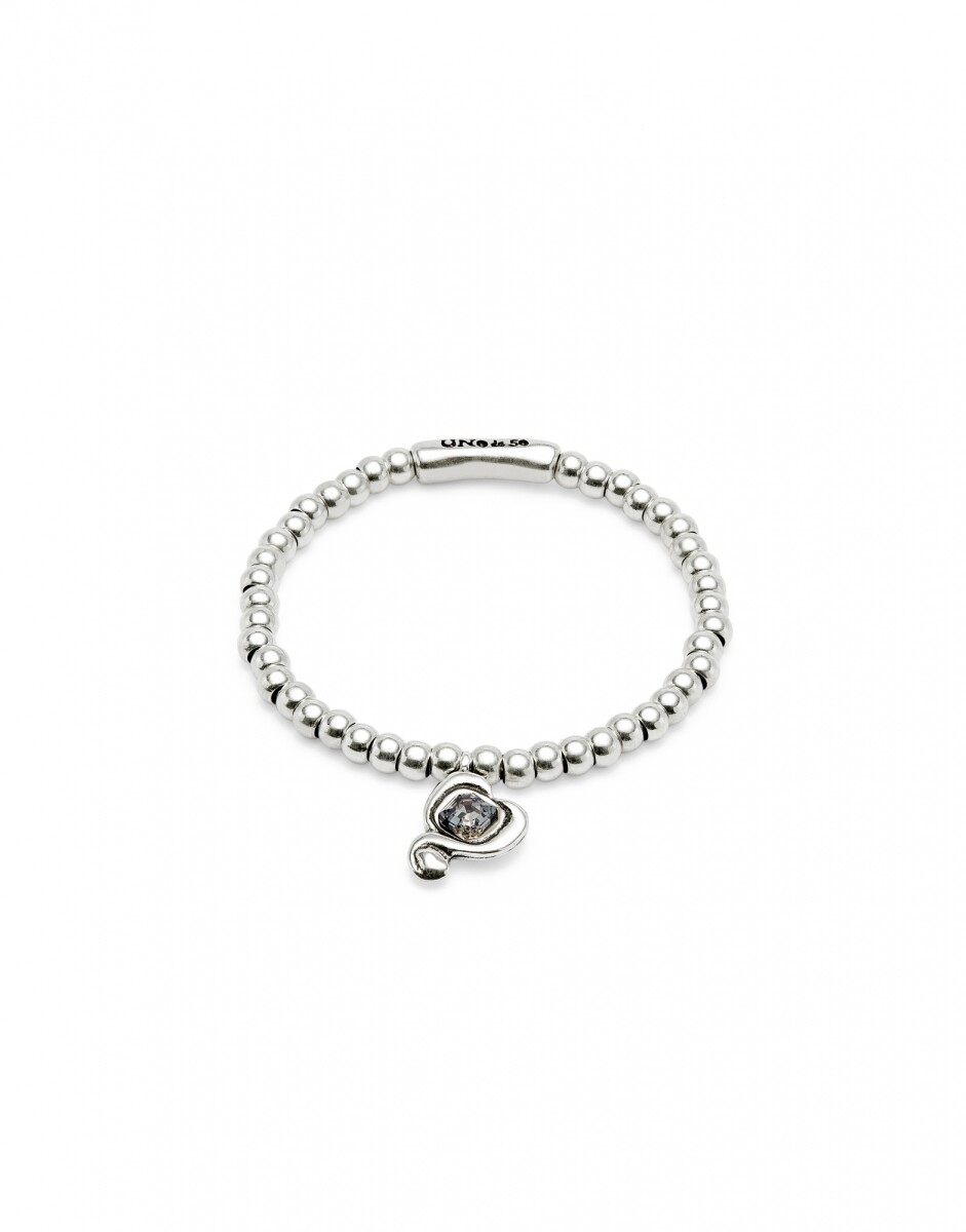 PULSERA DE BOLAS BAÑADAS EN PLATA DE LEY CON CRISTAL NEGRO - Pulsera 