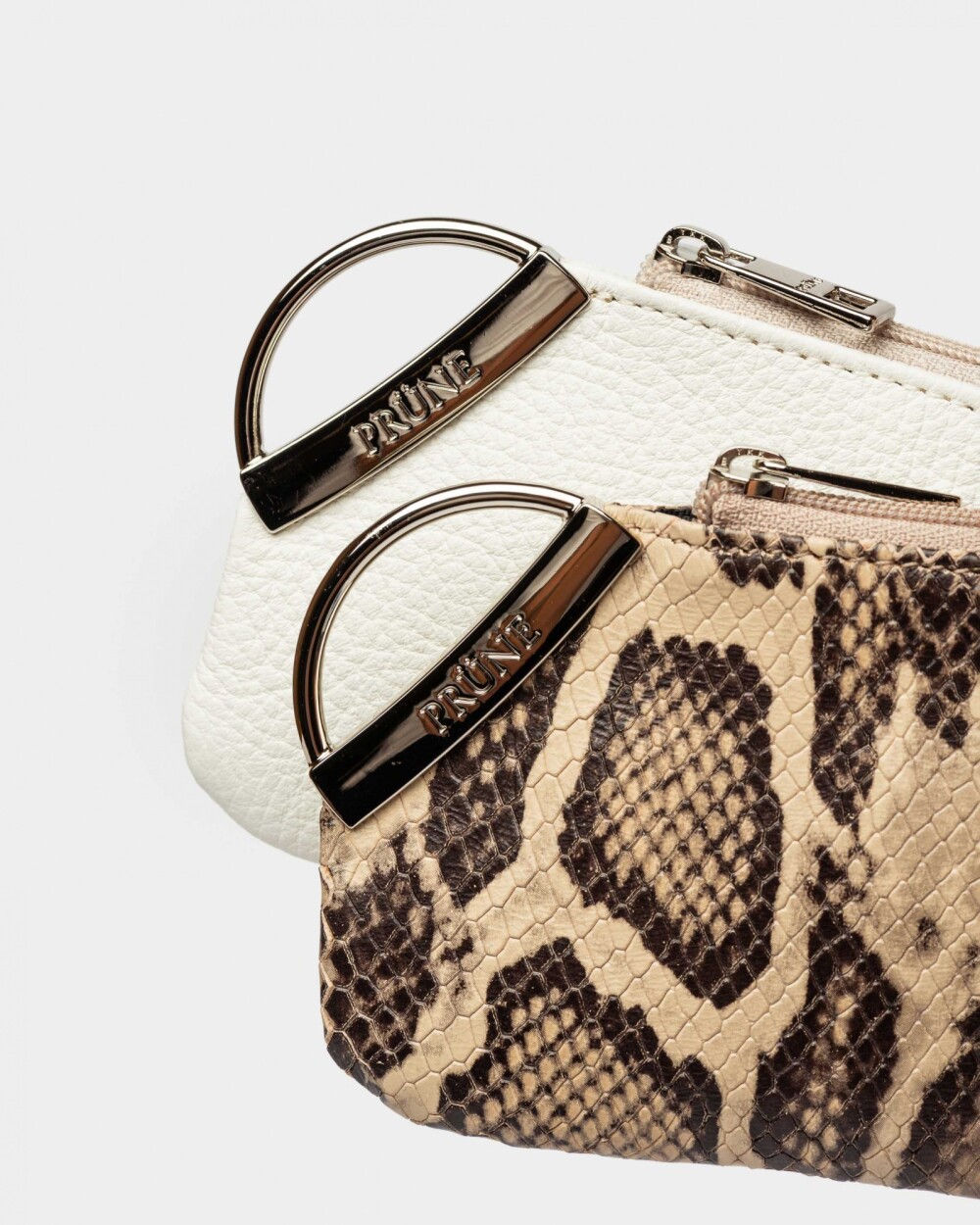 Monedero Katy En Cuero Pythone Beige
