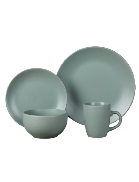 JUEGO VAJILLA 16PCS 27/20/14/350ML CELESTE MATE JUEGO VAJILLA 16PCS 27/20/14/350ML CELESTE MATE