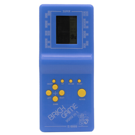 Consola de juegos portátil retro tetris 9999 en 1 AZUL-NEGRO