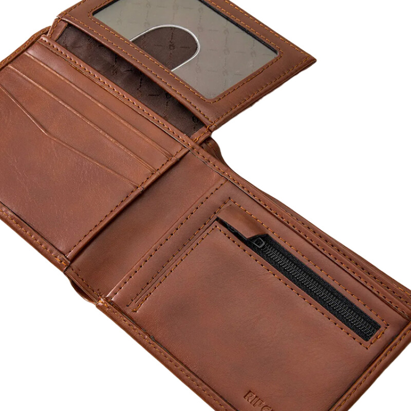 Billetera Rip Curl Stapler Pu All Day - Marrón Billetera Rip Curl Stapler Pu All Day - Marrón