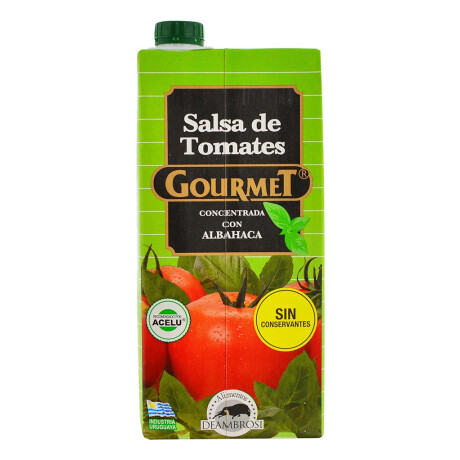 PULPA SALSA TOMATE GOURMET CON ALBAHACA 1030G PULPA SALSA TOMATE GOURMET CON ALBAHACA 1030G