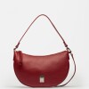 Cartera al Hombro Lua En Cuero Graneado Rojo