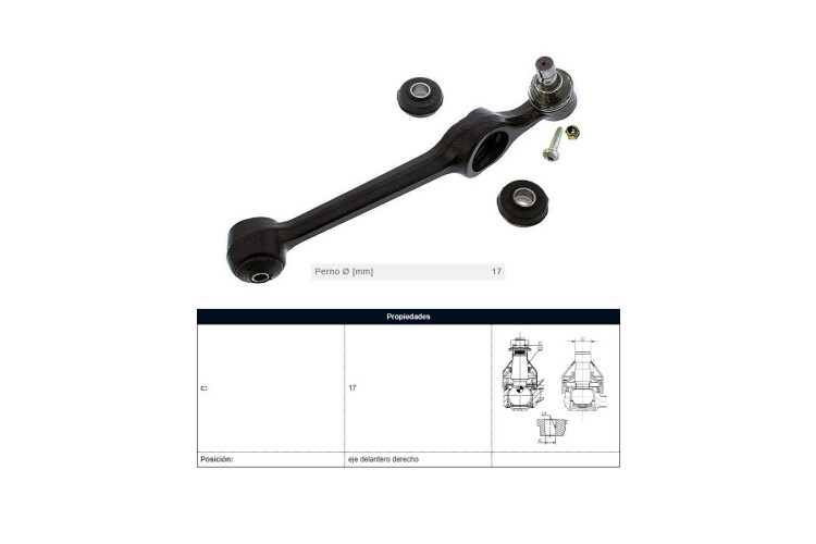 Brazo De Suspension Ford Escort/Verona 81-96 Der Brazo De Suspension Ford Escort/Verona 81-96 Der