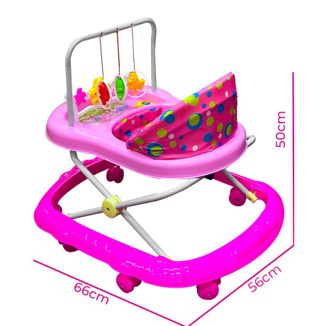 Andador Caminador Plegable P/ Bebé Didáctico + Babero Azul