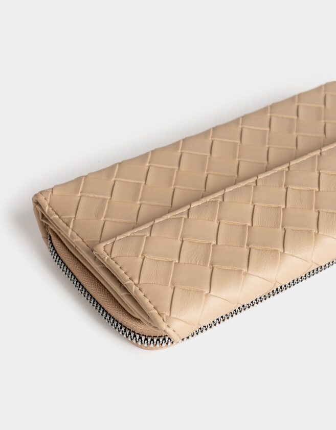 Ficheros Billetera Fichero Trenzada - Marron Camel