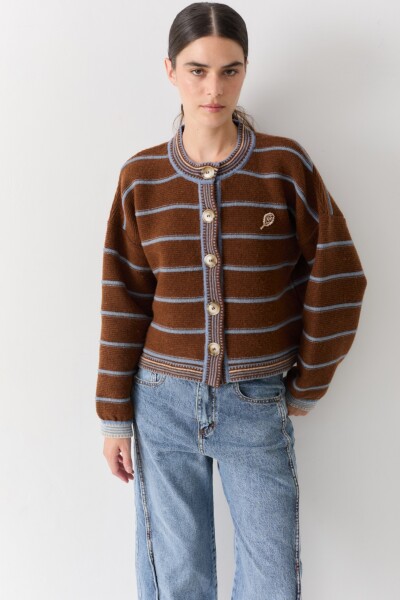 CARDIGAN TERRO TENNIS Chocolate Pre Venta