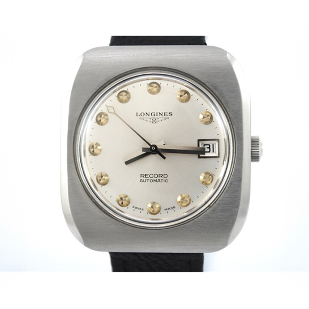 Reloj De Acero Vintage Longines Record Automático Años 1970, Calibre 1955-2 Reloj De Acero Vintage Longines Record Automático Años 1970, Calibre 1955-2