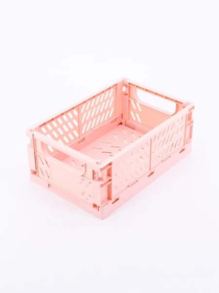 CAJA PLASTICA PLEGABLE ROSADO